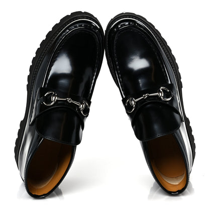 Gucci Cordovan Lux Womens Horsebit Platform Ankle Boots 39 Black 2 of 10