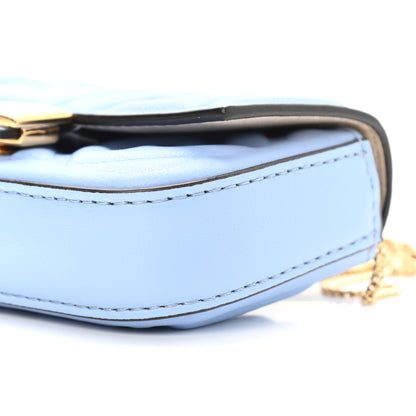 Fendi Nappa Matisse FF Embossed Nano Baguette Charm Placid Blue 8 of 8