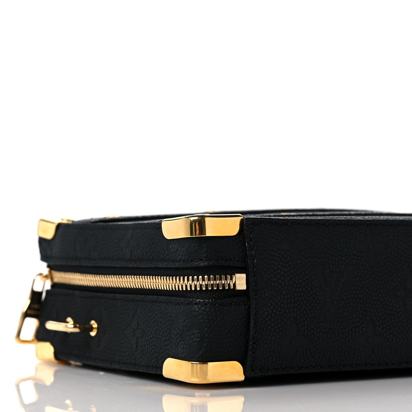 X NBA Grained Calfskin Monogram Handle Trunk Black