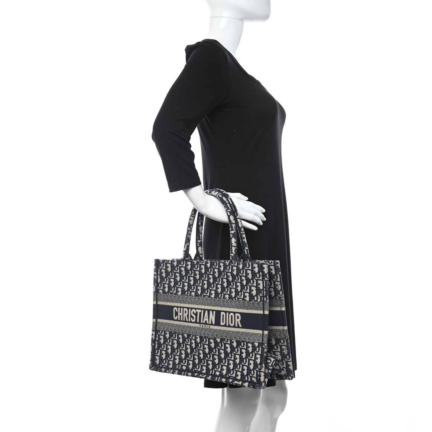 Christian Dior Oblique Medium Book Tote Blue Multicolor 2 of 9