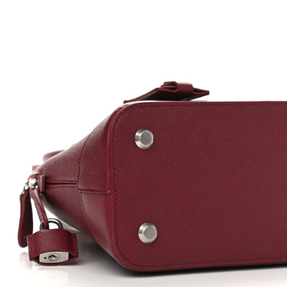 Balenciaga Signature Grained Calfskin Logo S Ville Top Handle Bag Rouge Grenat White 9 of 10