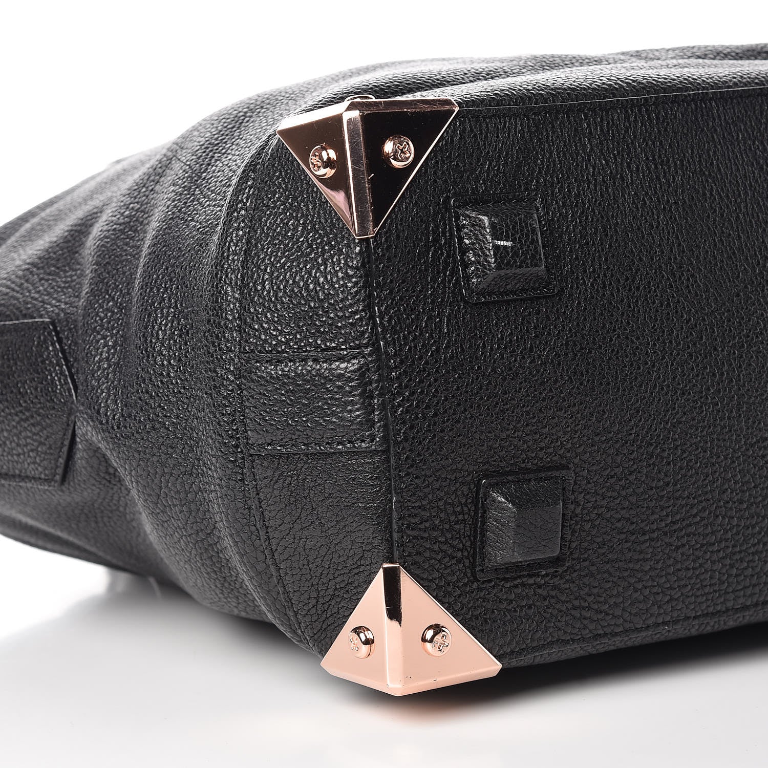 Alexander Wang Pebbled Calfskin Large Emile Black Rose Gold Hardware 8 of 15