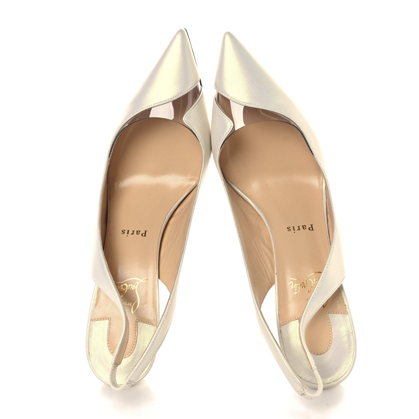 Nappa PVC V Sling 85 Pumps 40.5 White
