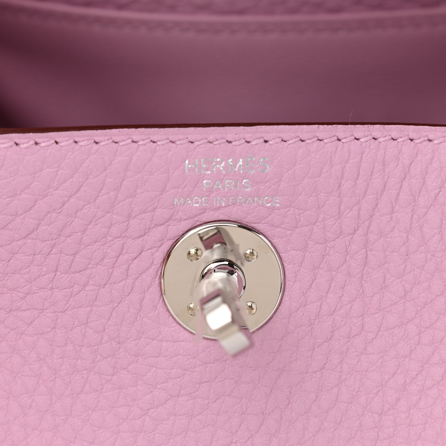 Hermes Taurillon Clemence Mini Lindy 20 Mauve Sylvestre 6 of 11