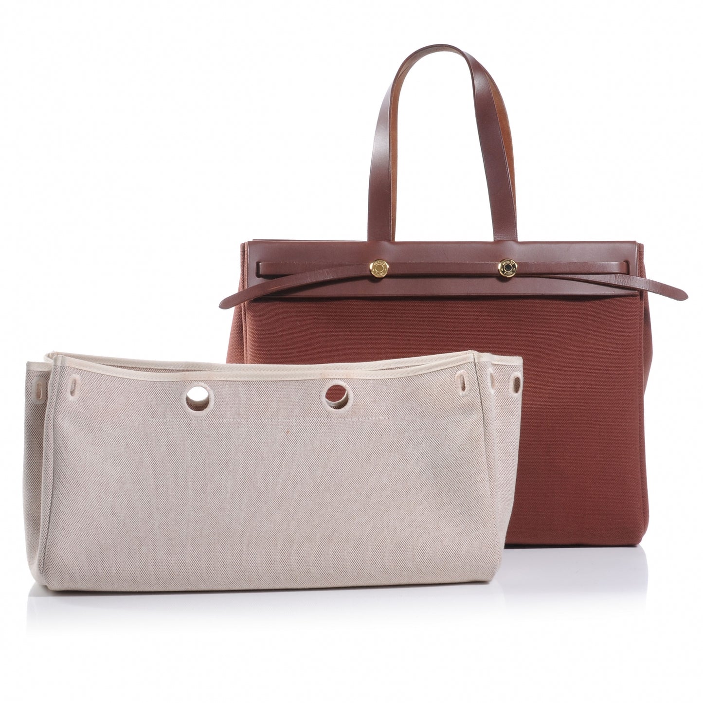 Toile Herbag Cabas Natural and Brown