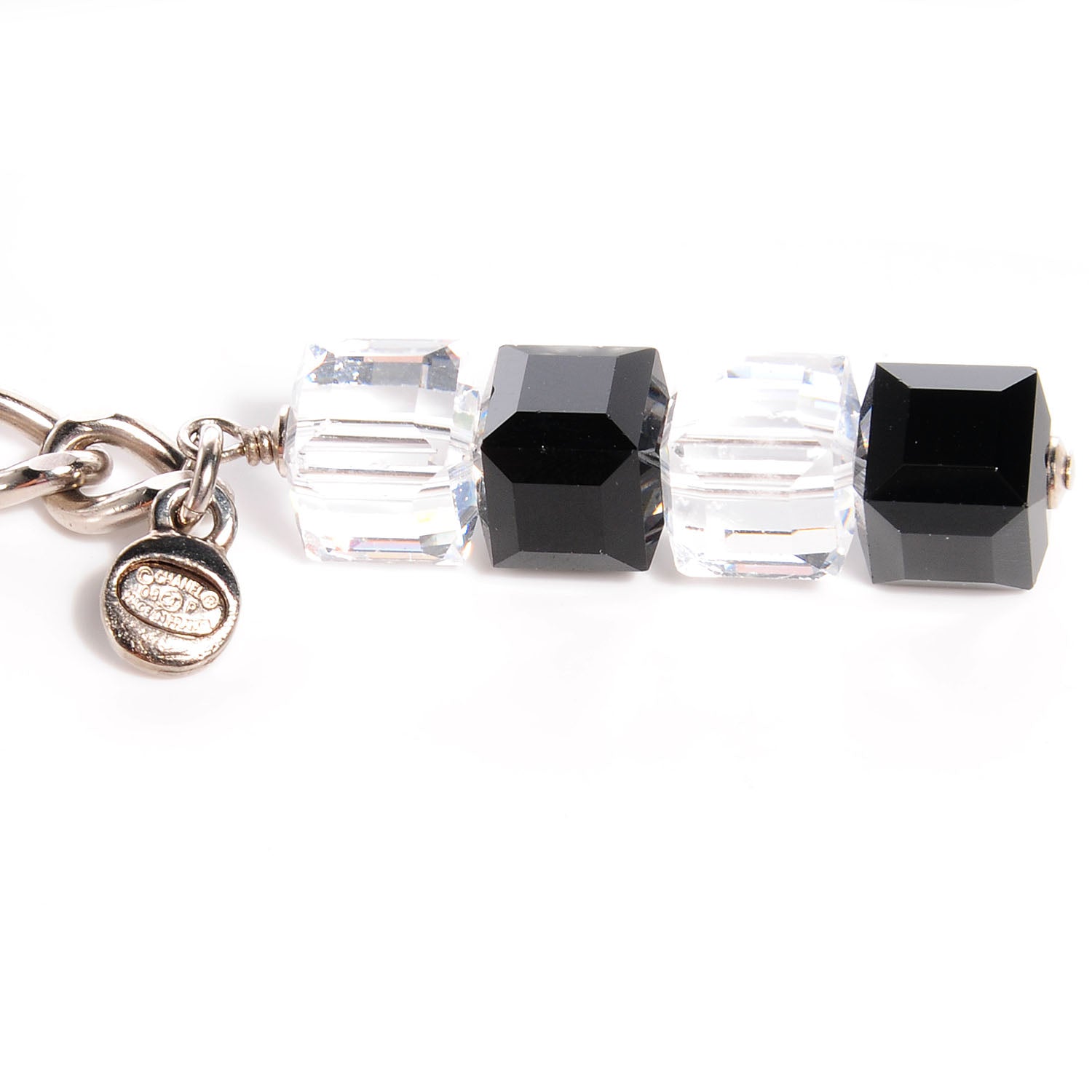 Chanel Swarovski Crystal Large CC Double Strand Belt Black 3 of 5