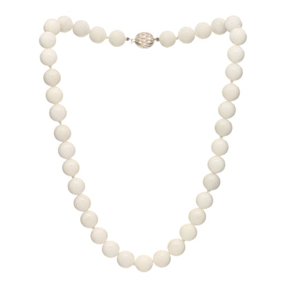 Tiffany Sterling Silver 10mm Dolomite Bead Necklace 2 of 5