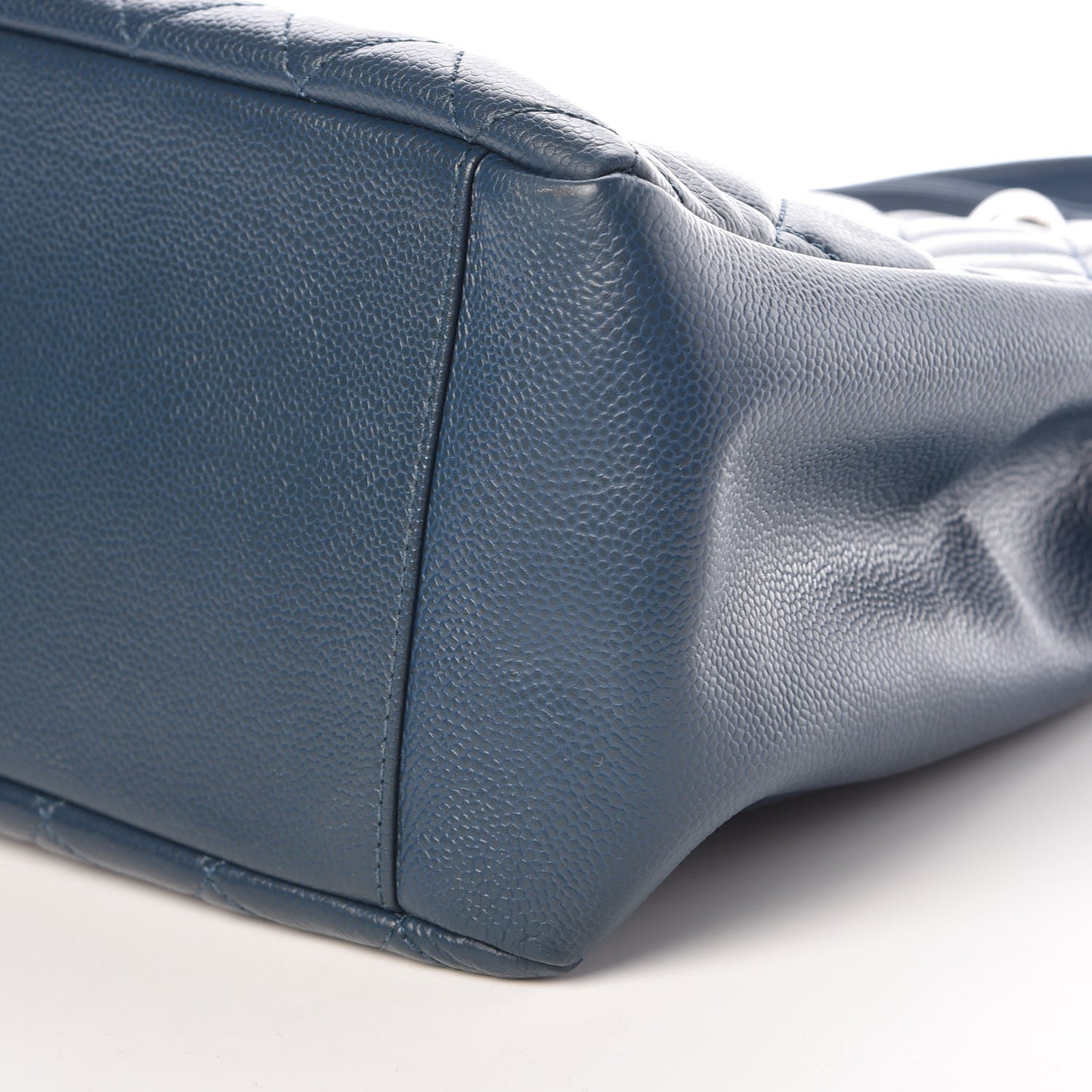 Caviar Quilted Grand Shopping Tote GST Dark Blue