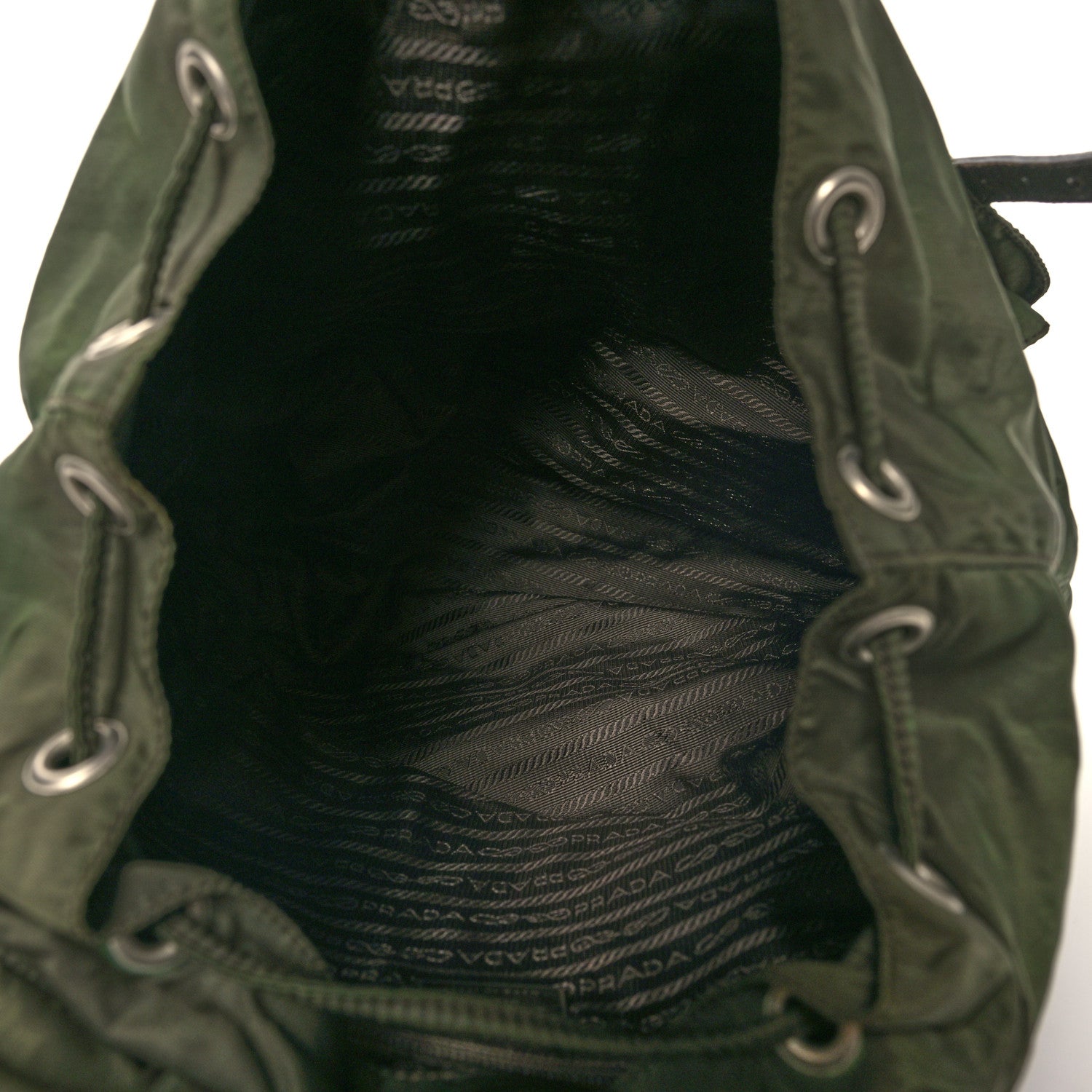 Prada Nylon Vela Medium Backpack Green 5 of 12