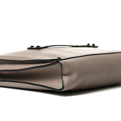 Valentino Garavani Pebbled Calfskin Rockstud Strap Clutch Poudre 9 of 12