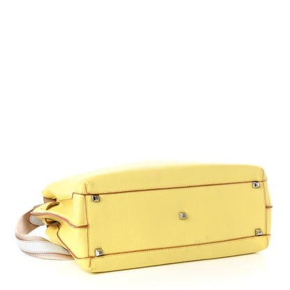 MCM Grained Calfskin Medium Milla Tote Custard Yellow 4 of 9