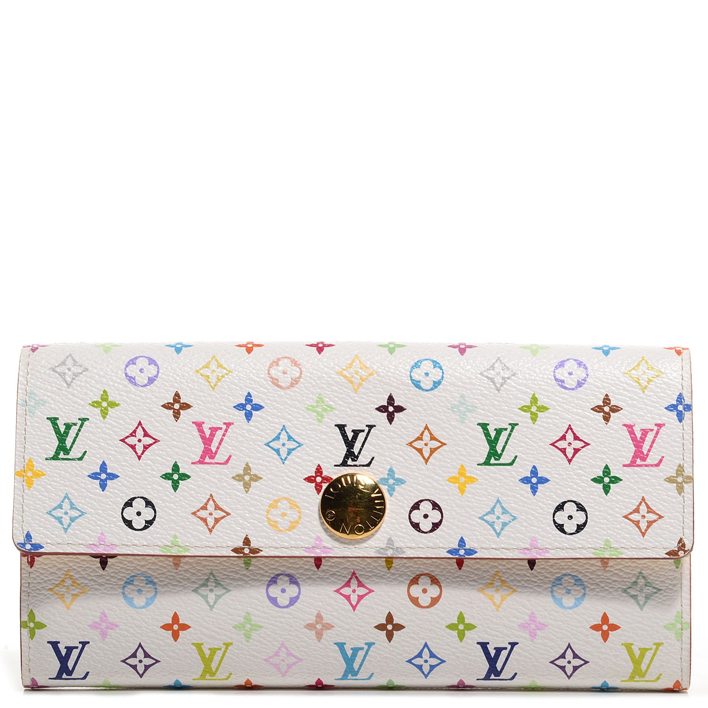 Monogram Multicolor Sarah Wallet White Citron