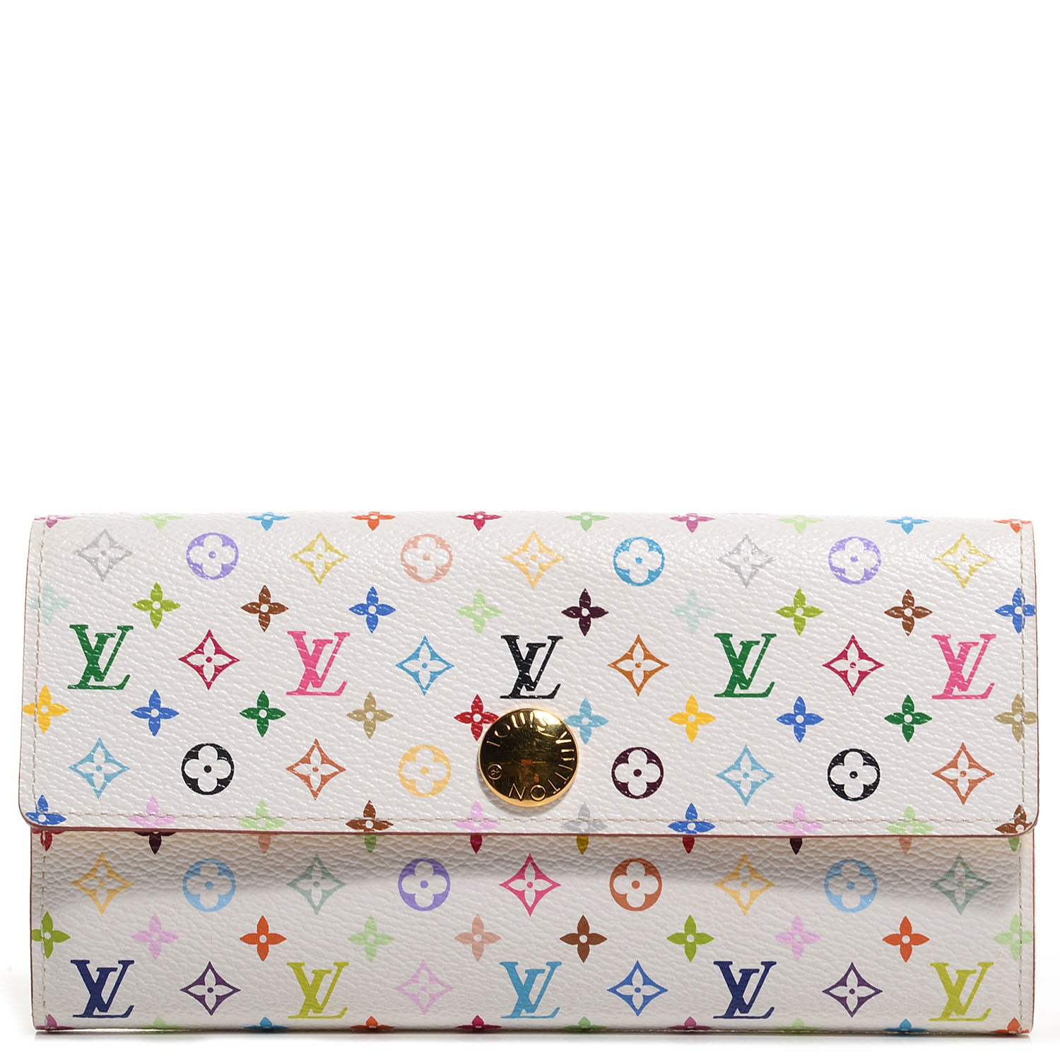 Louis Vuitton Monogram Multicolor Sarah Wallet White Citron 1 of 8