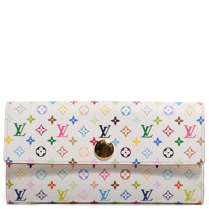 Louis Vuitton Monogram Multicolor Sarah Wallet White Citron 1 of 8