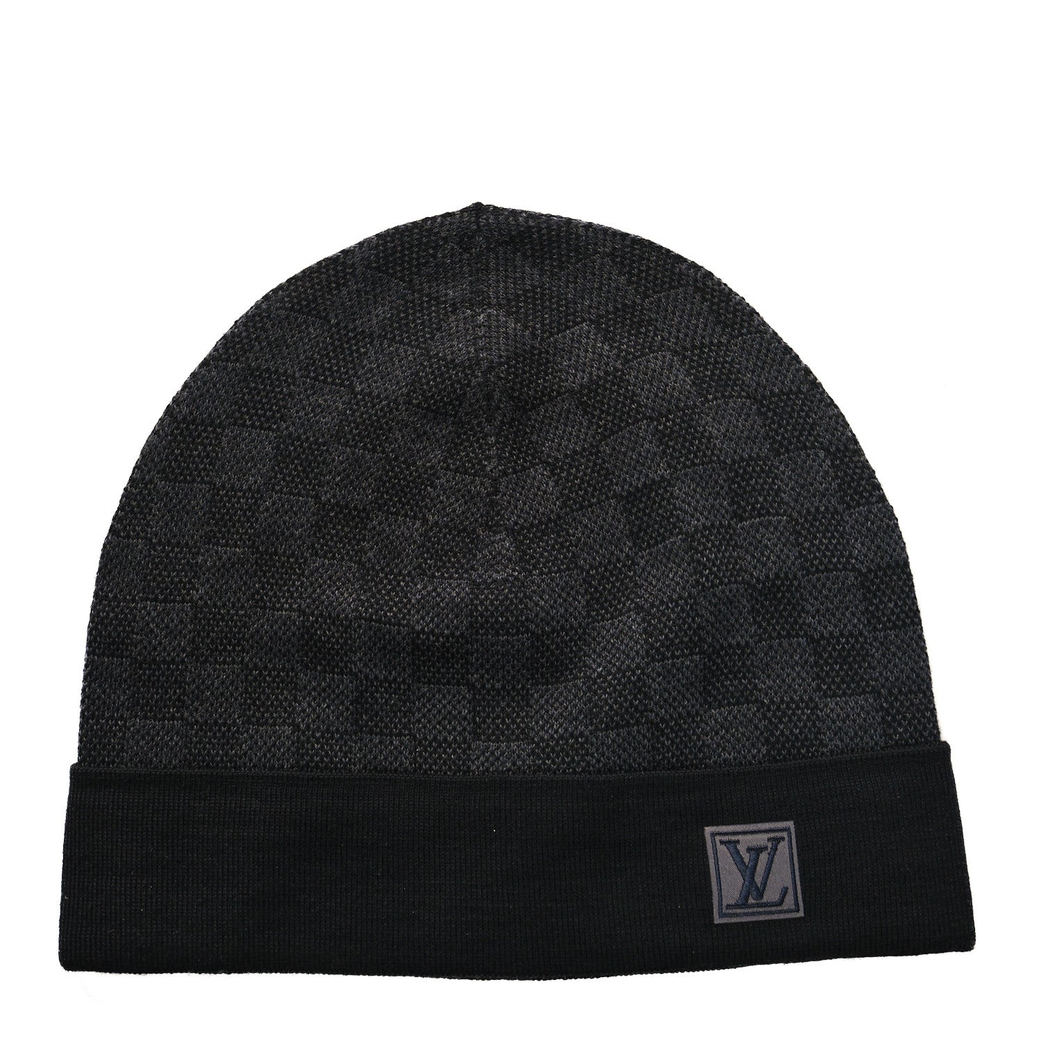 Louis Vuitton Wool Bonnet Petit Damier Graphite Beanie Hat 2 of 5