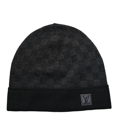 Louis Vuitton Wool Bonnet Petit Damier Graphite Beanie Hat 2 of 5