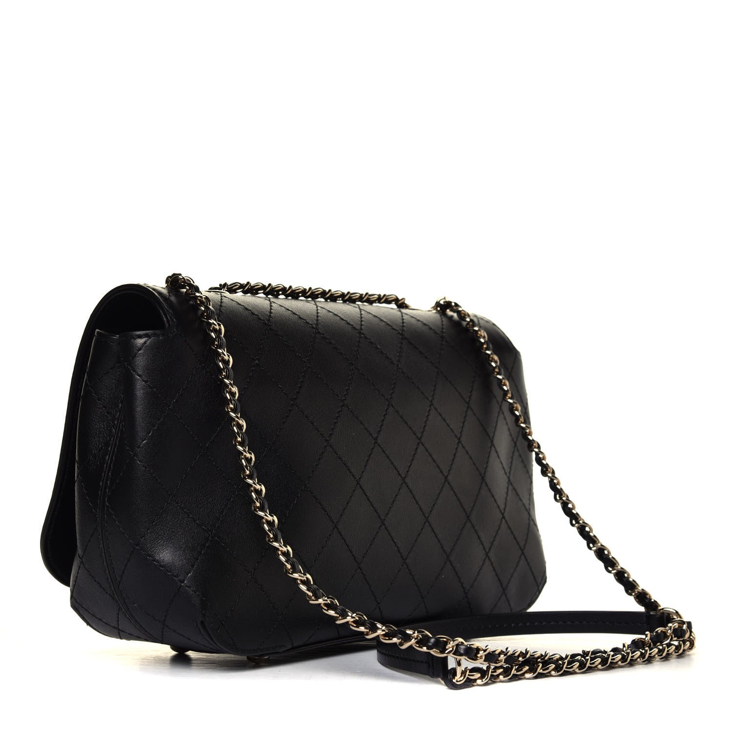 Chanel Calfskin Stitched CC Case Flap Bag Black 2 of 5