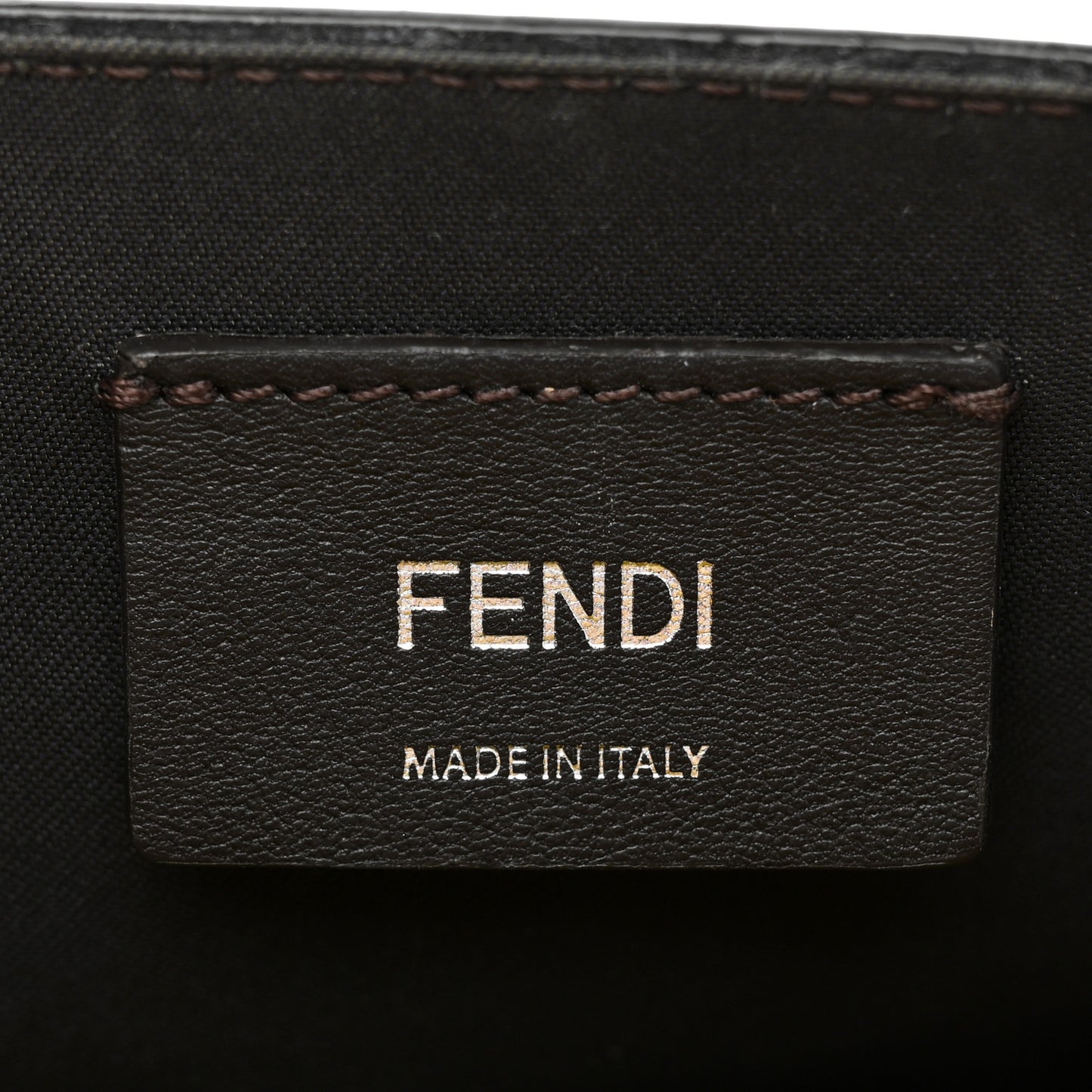 Vitello Cruise F is Fendi Bi-Color FF 1974 Embossed Envelope Belt Bag Maya Black Sunflower