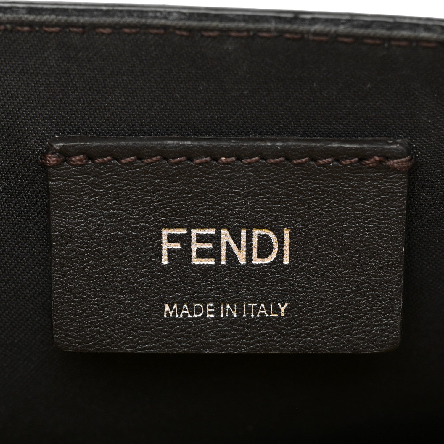 Fendi Vitello Cruise F is Fendi Bi-Color FF 1974 Embossed Envelope Belt Bag Maya Black Sunflower 6 of 12
