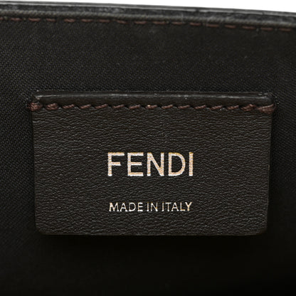 Fendi Vitello Cruise F is Fendi Bi-Color FF 1974 Embossed Envelope Belt Bag Maya Black Sunflower 6 of 12