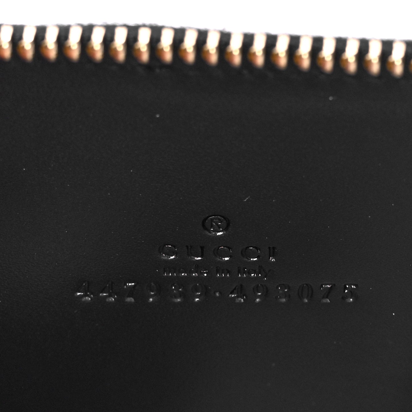Guccissima Zip Around Card Case Black