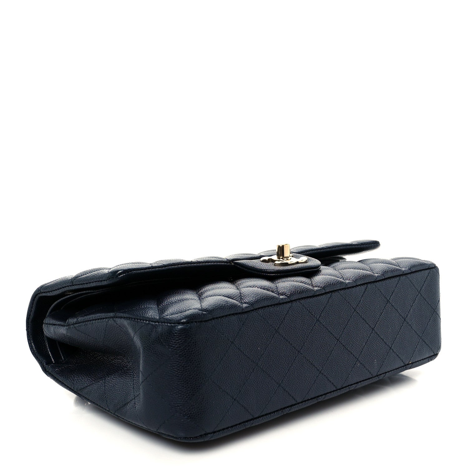 Chanel Caviar Quilted Medium Double Flap Navy 6 of 21