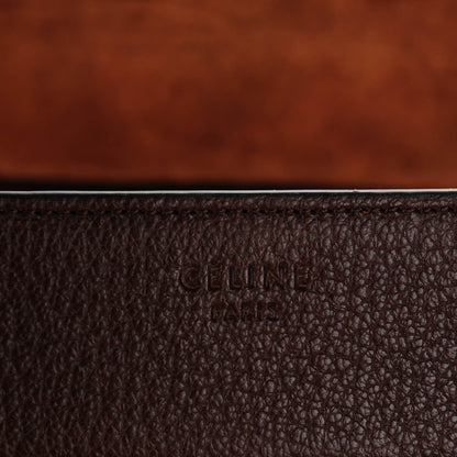 Celine Shiny Grained Calfskin Medium Phantom Luggage Brown 7 of 8