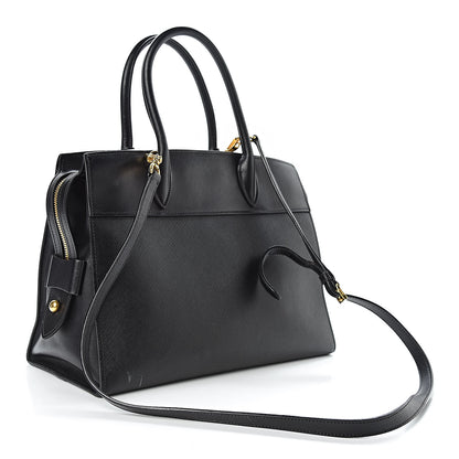 Prada Saffiano City Calfskin Medium Esplanade Tote Black 3 of 18