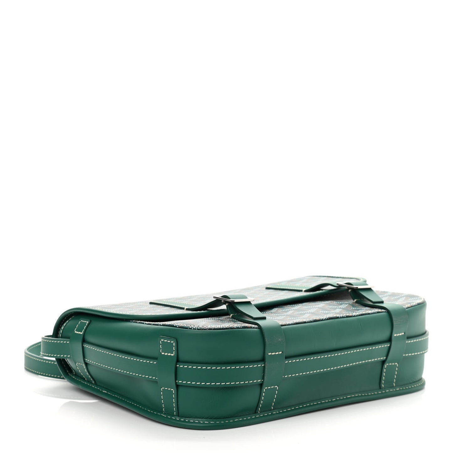 Goyardine Belvedere MM Messenger Bag Green