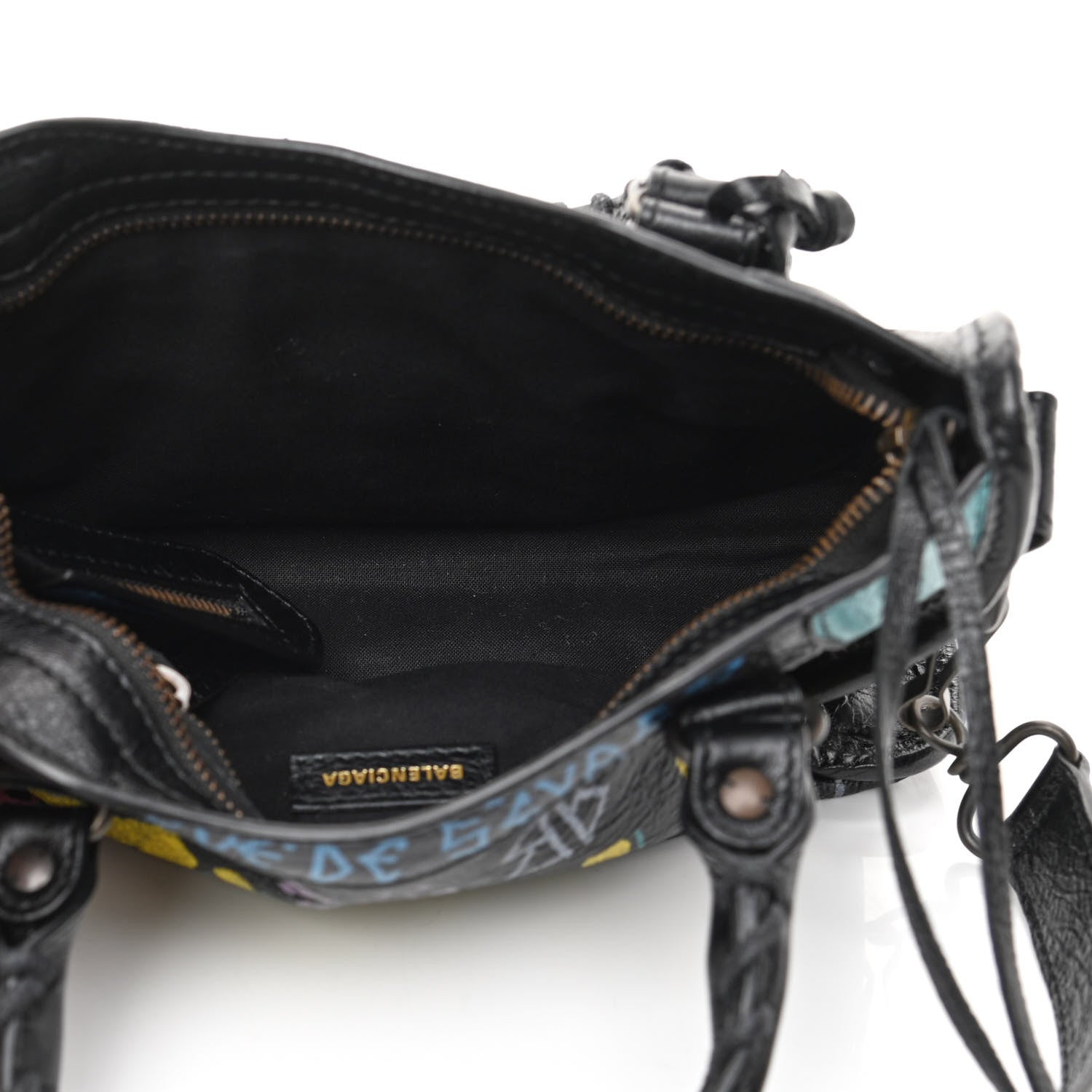 Balenciaga Agneau Arena Graffiti All Over Classic Hardware Mini City Black Multicolor 5 of 10
