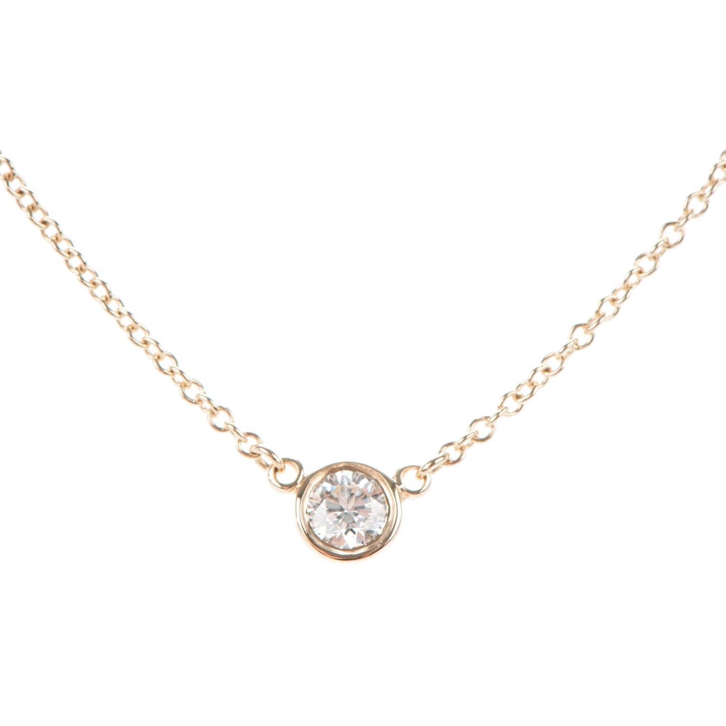 18K Yellow Gold Diamond .14ct Elsa Peretti Diamonds by the Yard Pendant Necklace