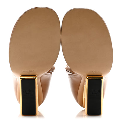 Fendi Nappa Fendi First 95mm Booties 38 Caramello 6 of 10