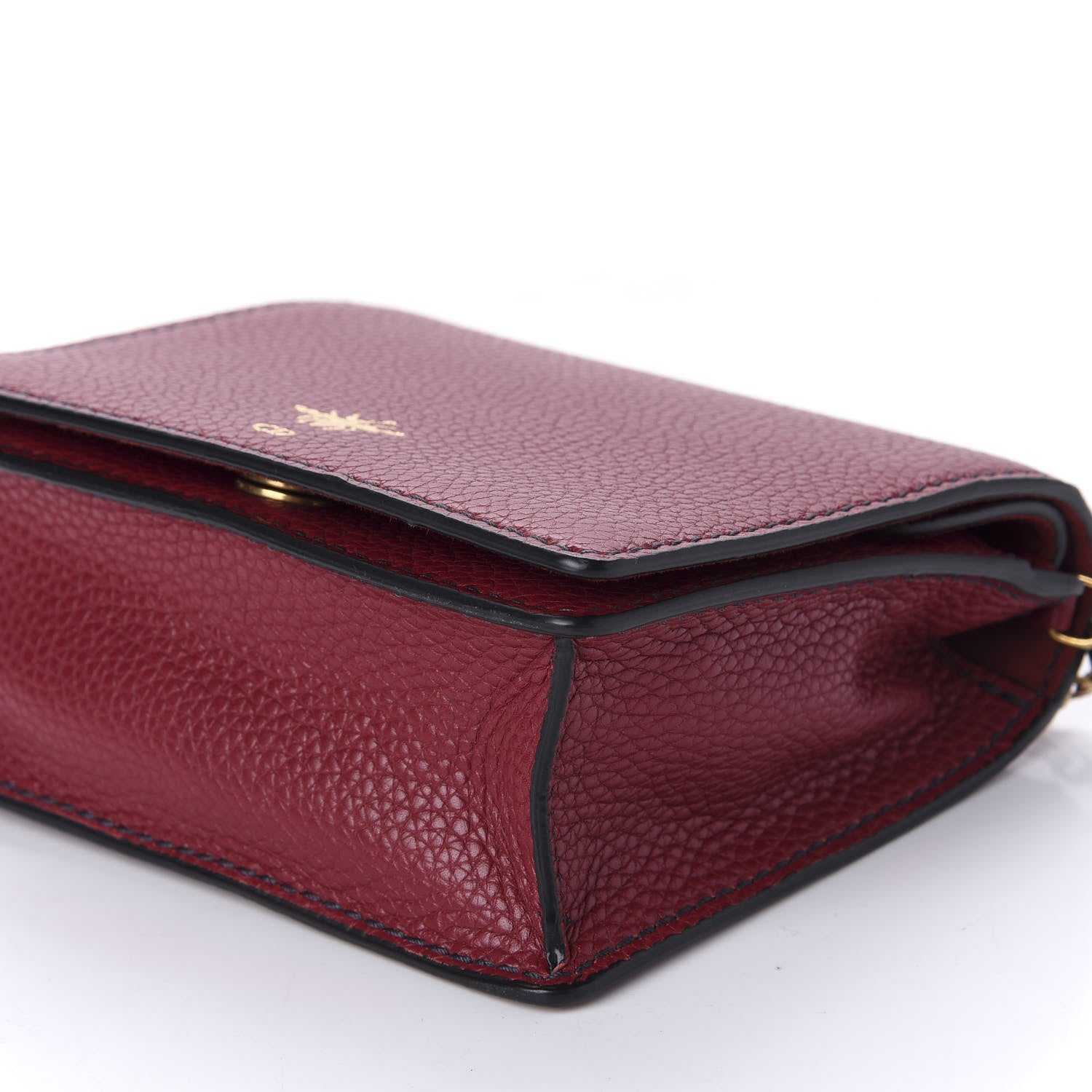 Christian Dior Grained Calfskin D-Bee Crossbody Dark Red 6 of 10