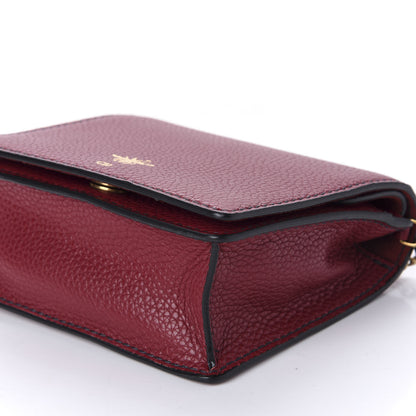Christian Dior Grained Calfskin D-Bee Crossbody Dark Red 6 of 10