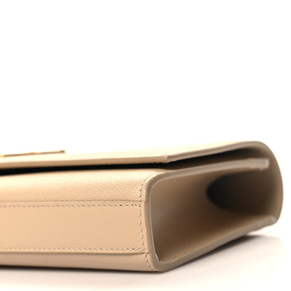 Saint Laurent Grain De Poudre Classic Monogram Cassandre Clutch Nude Powder 9 of 9