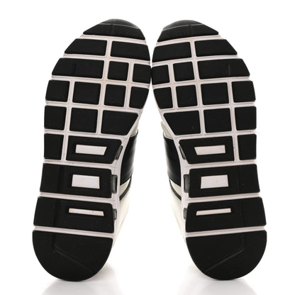 Gucci Calfskin Womens Interlocking G Sneakers 37.5 Black White 5 of 9