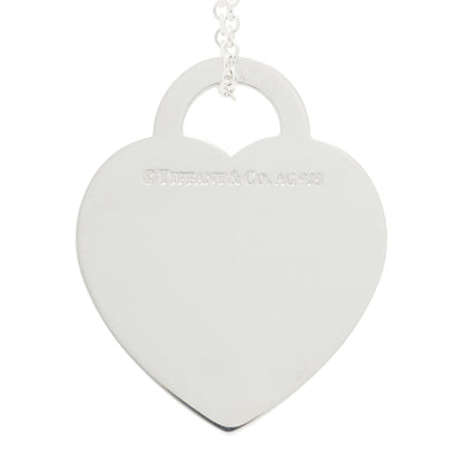 Tiffany Sterling Silver Return To Tiffany Etched Heart and Arrow Tag Pendant Necklace 4 of 5
