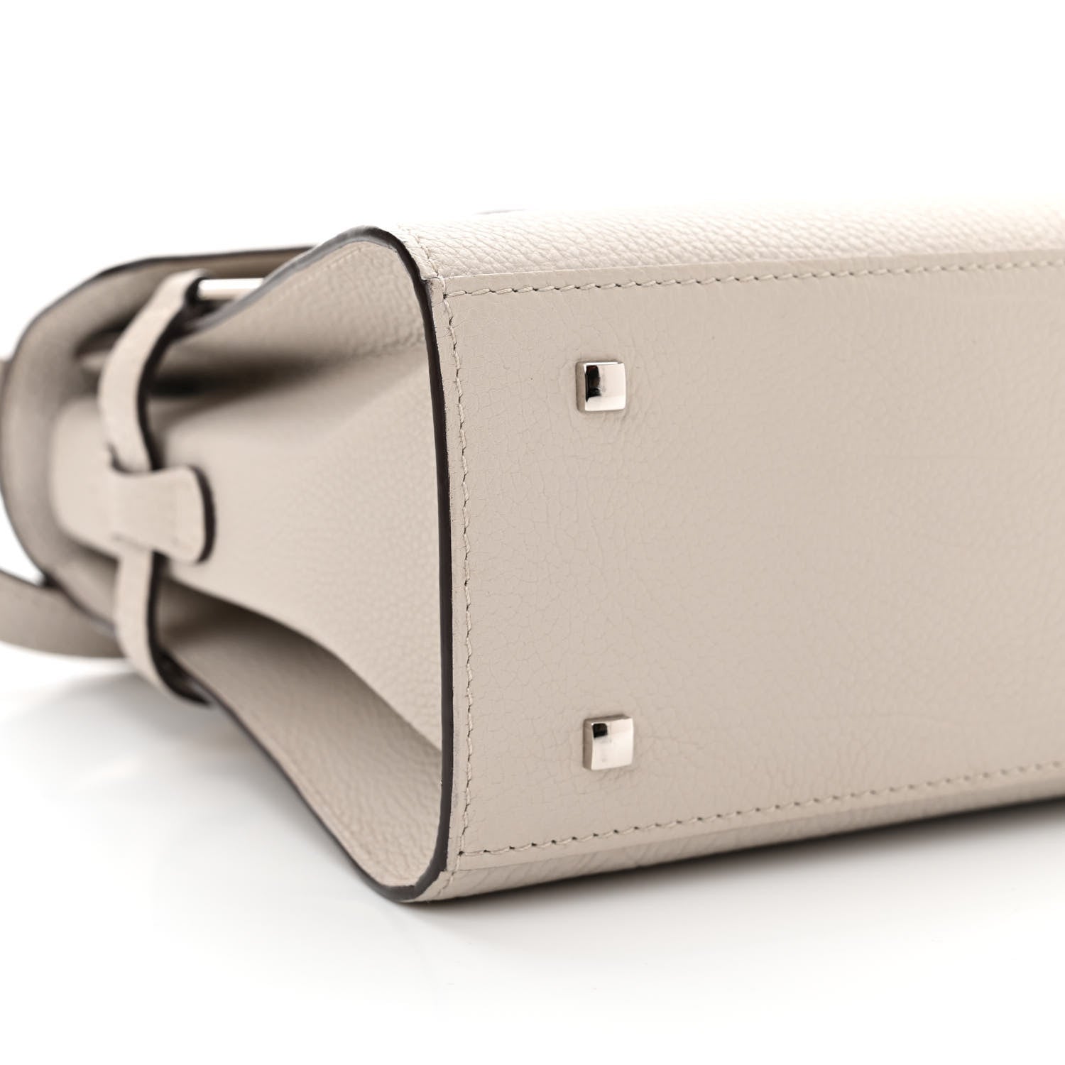 Delvaux Crispy Calfskin Mini Tempete Satchel Light Grey 9 of 10