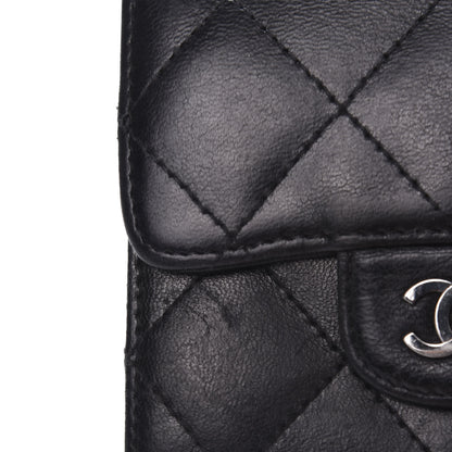Chanel Lambskin Quilted Double Sided Wallet Black 14 of 14