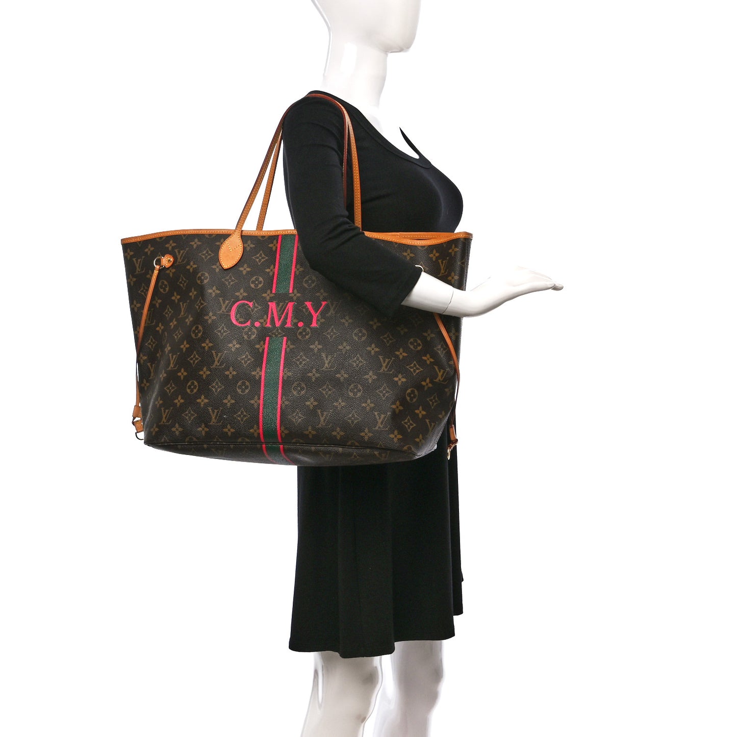 Monogram My LV Heritage Neverfull GM Vert Anglais Fuchsia