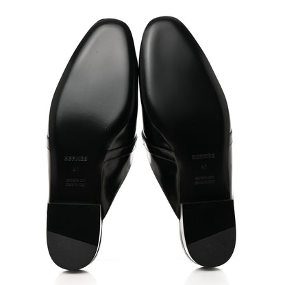 Hermes Glazed Calfskin Oz Mules 41 Black 5 of 9