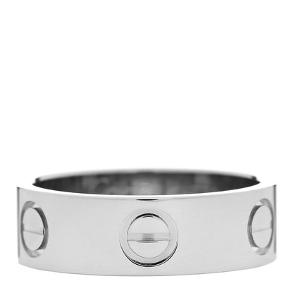 Cartier 18K White Gold 5.5mm LOVE Ring 50 5.25 1 of 5