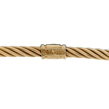 David Yurman 18K Yellow Gold Diamond 3mm Three Station Bracelet 3 of 3