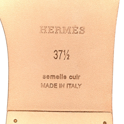 Hermes Box Calfskin Oran Sandals 37.5 Gold 8 of 10