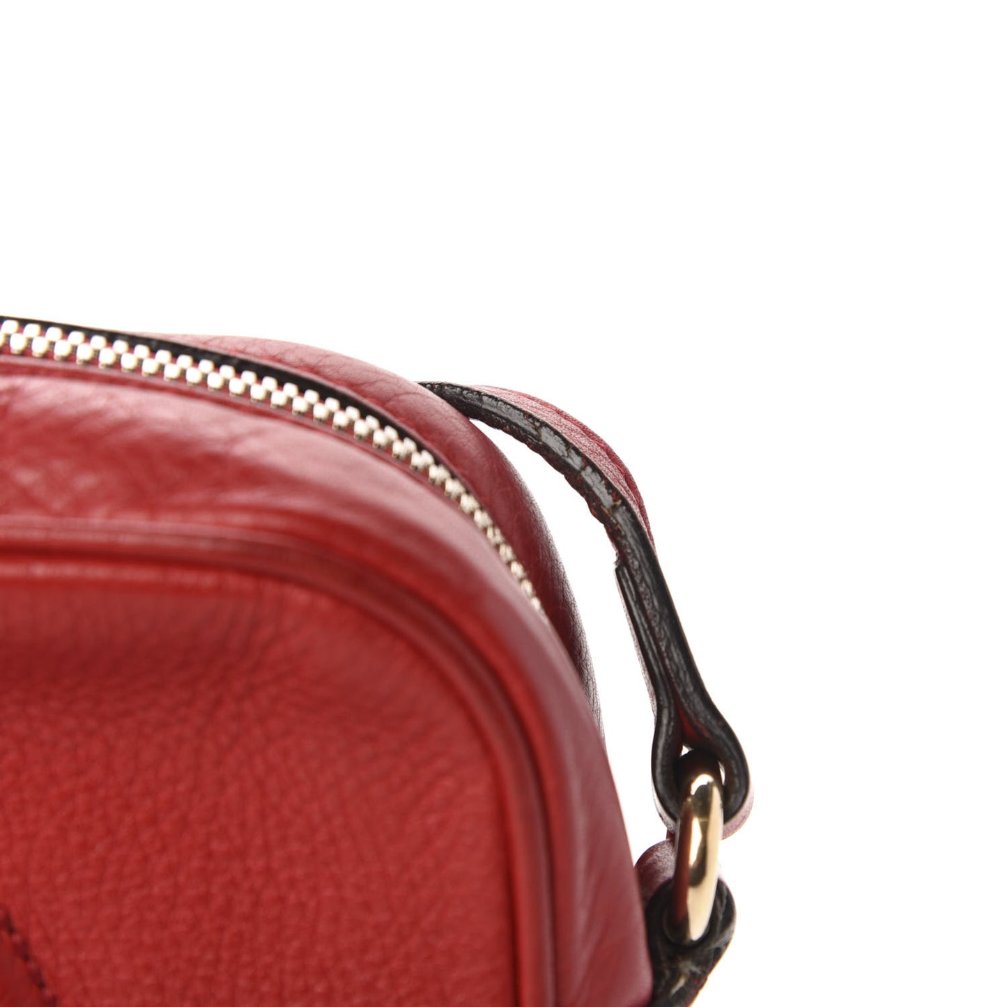 Pebbled Calfskin Small Soho Disco Bag Tabasco Red