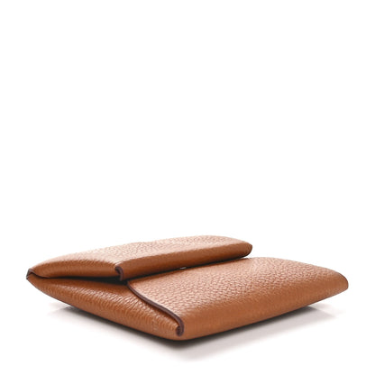 Hermes Barenia Faubourg Bastia Verso Coin Purse Fauve Abricot 4 of 9