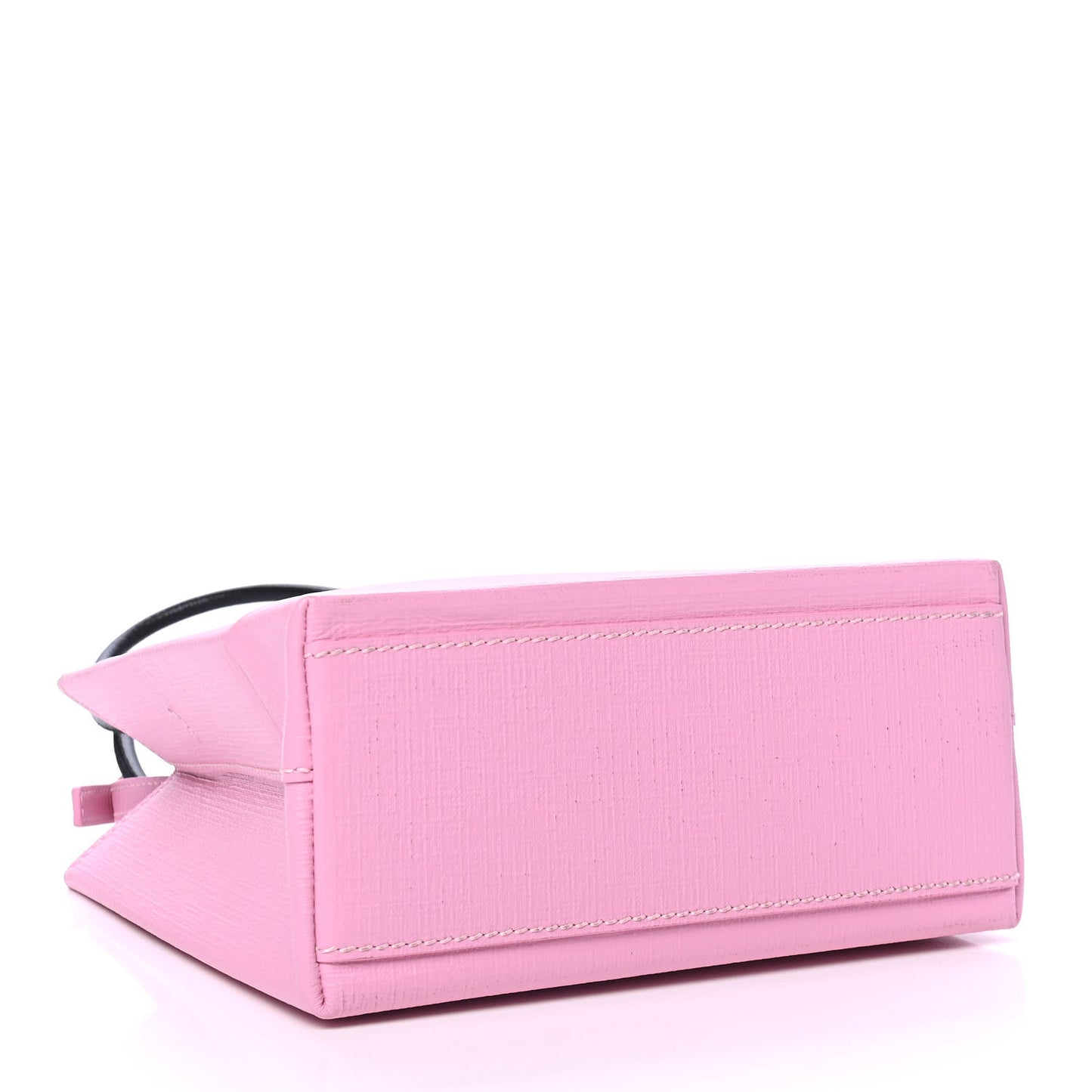 Squared Calfskin Logo North South Shopper Tote XXS Pink