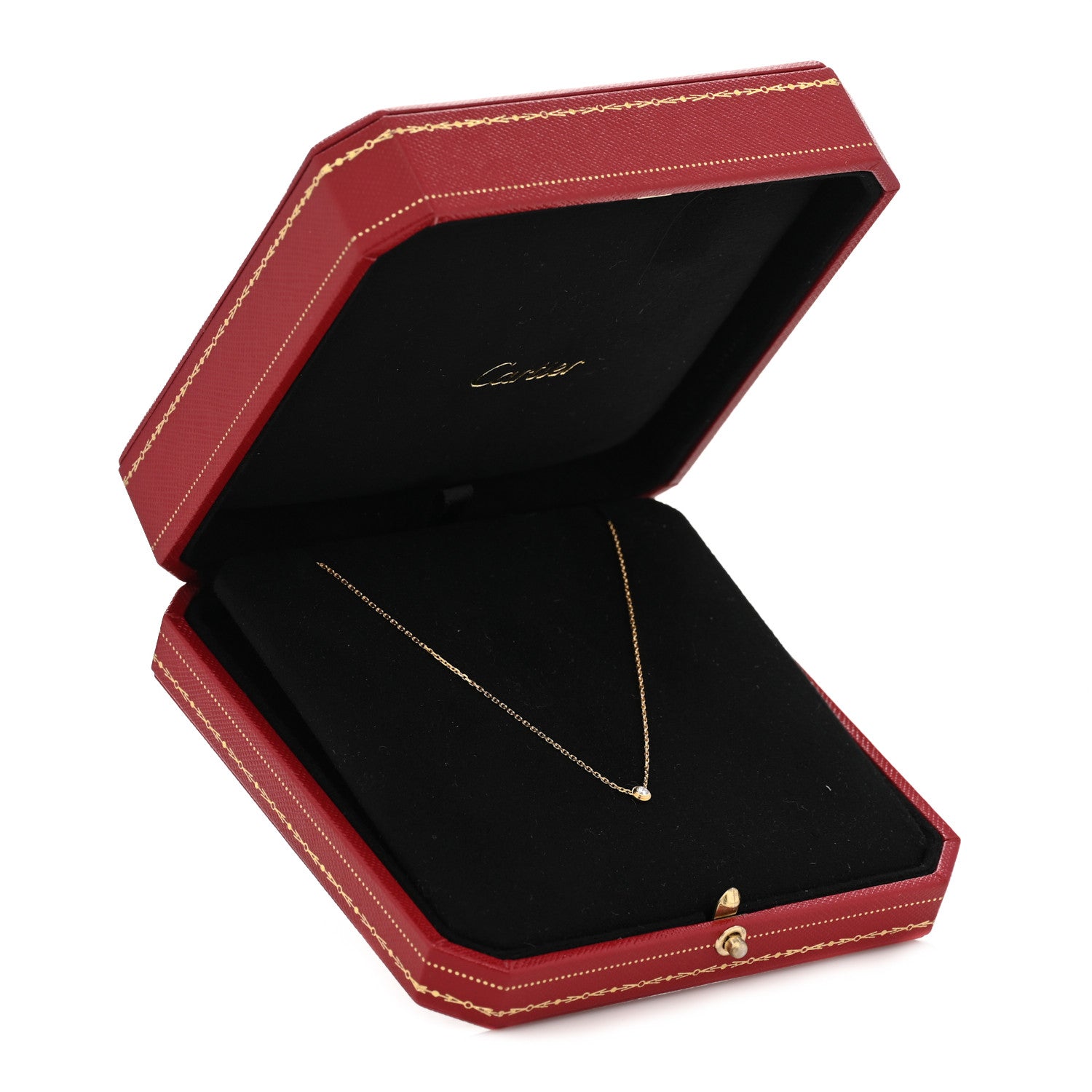 Cartier 18K Yellow Gold Diamond SM D'Amour Pendant Necklace 4 of 4