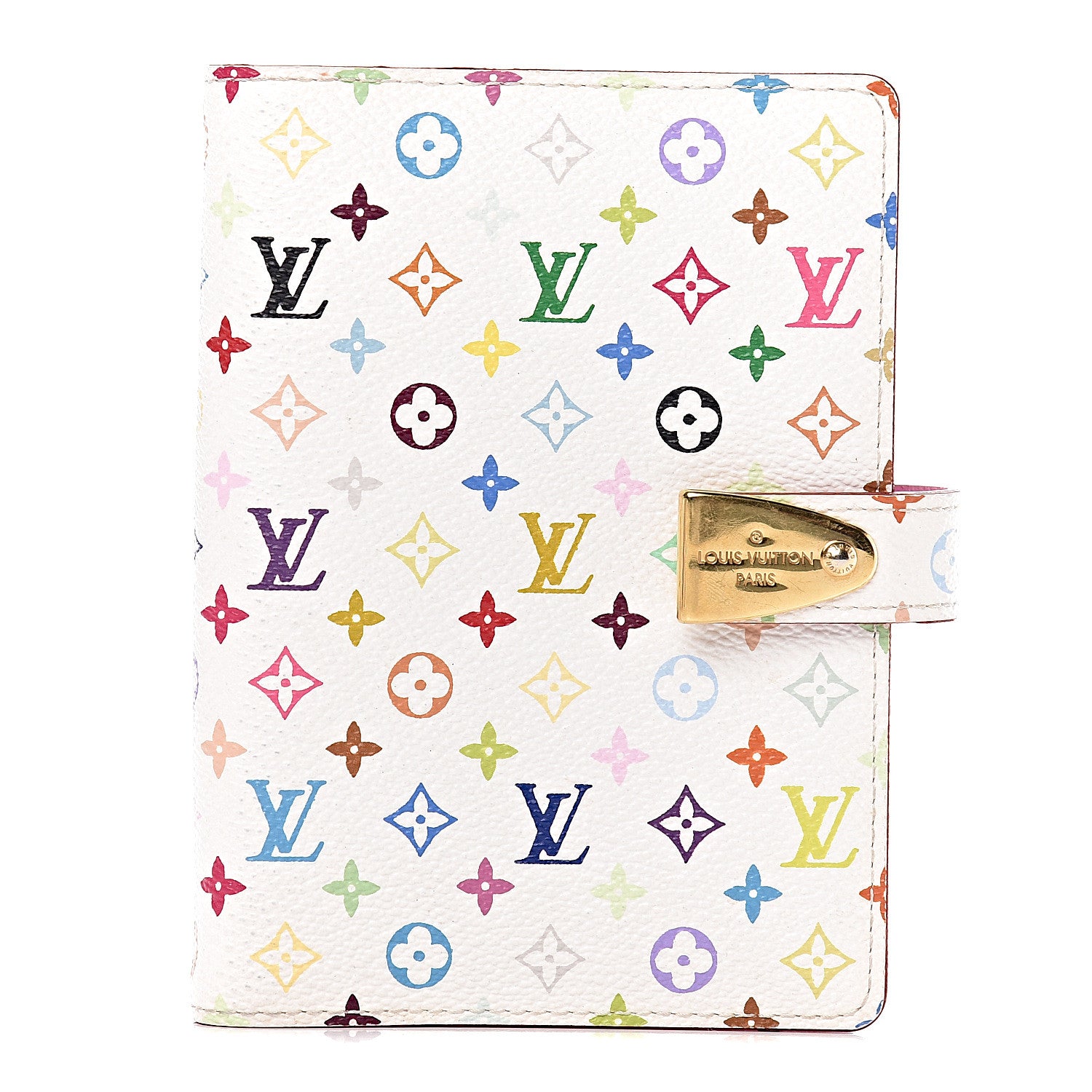 Louis Vuitton Monogram Multicolor Partenaire Agenda Cover PM White Litchi 1 of 14