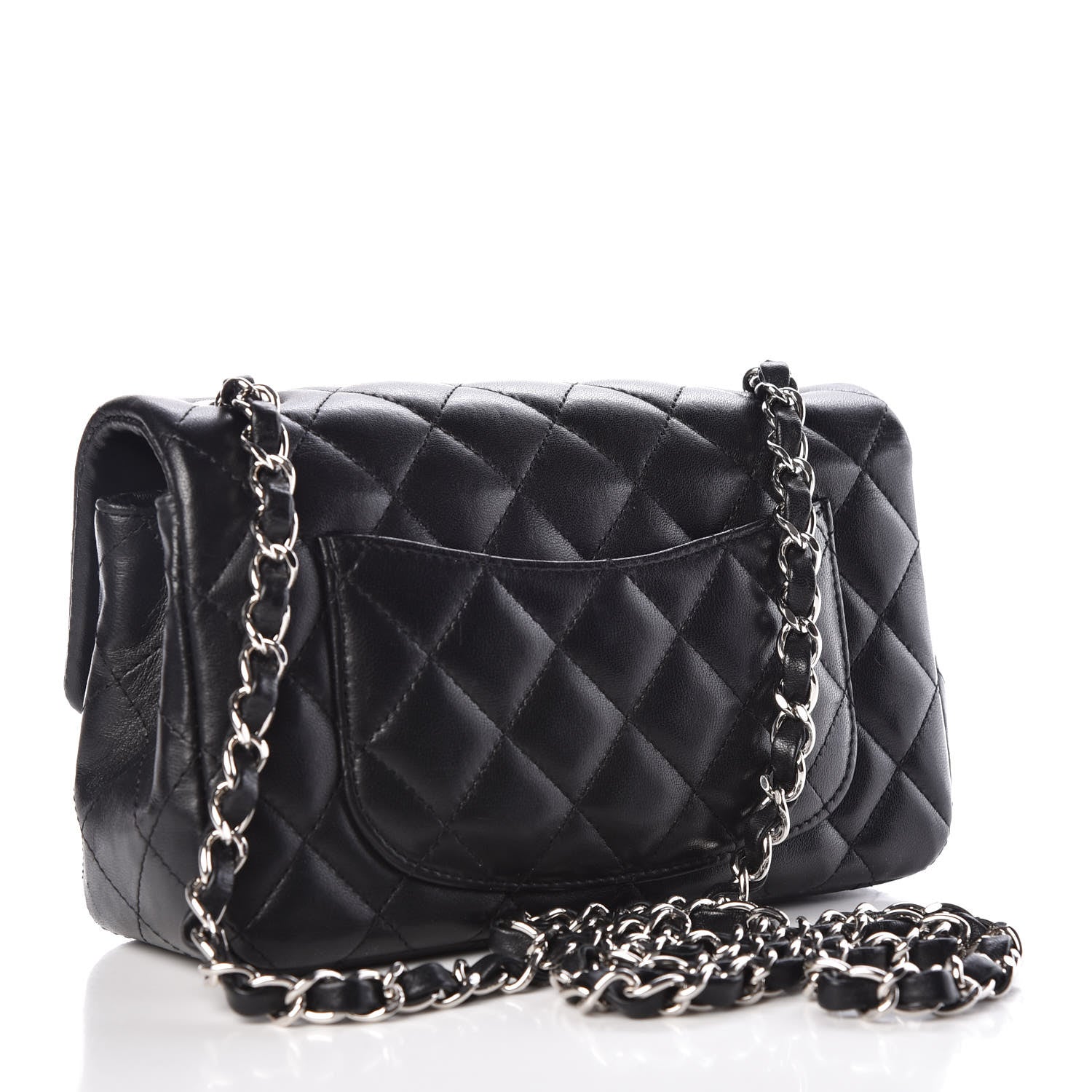 Chanel Lambskin Quilted Mini Rectangular Flap Black 3 of 11